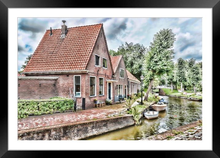 Monnickendam Canal  Framed Mounted Print by Valerie Paterson
