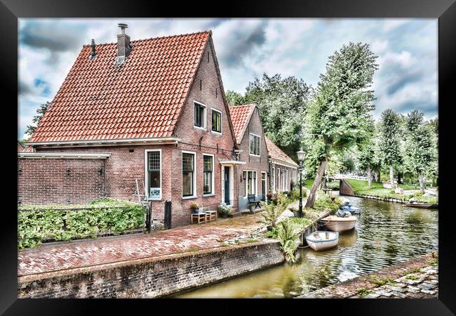 Monnickendam Canal  Framed Print by Valerie Paterson