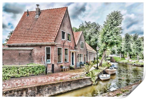 Monnickendam Canal  Print by Valerie Paterson