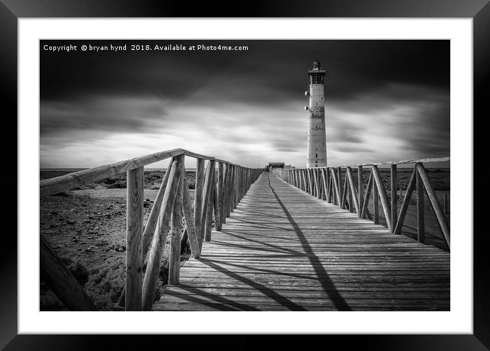 Morro Jable Lighthouse Framed Mounted Print by bryan hynd