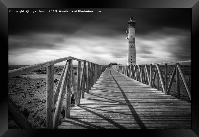 Morro Jable Lighthouse Framed Print by bryan hynd