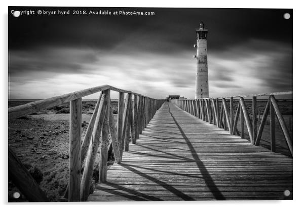 Morro Jable Lighthouse Acrylic by bryan hynd