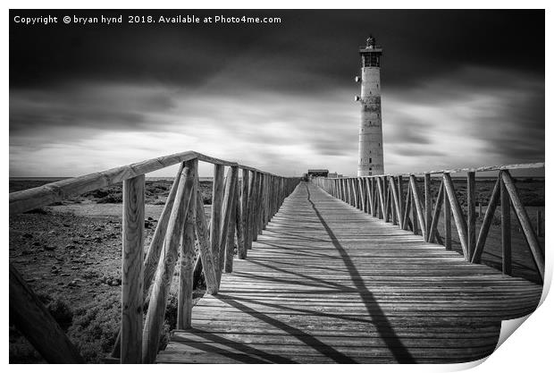 Morro Jable Lighthouse Print by bryan hynd