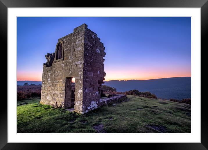 Sunset at Skelton Tower, North York Moors Framed Mounted Print by Martin Williams