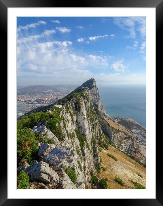 Gibraltar Rock Framed Mounted Print by Joanne Crockford