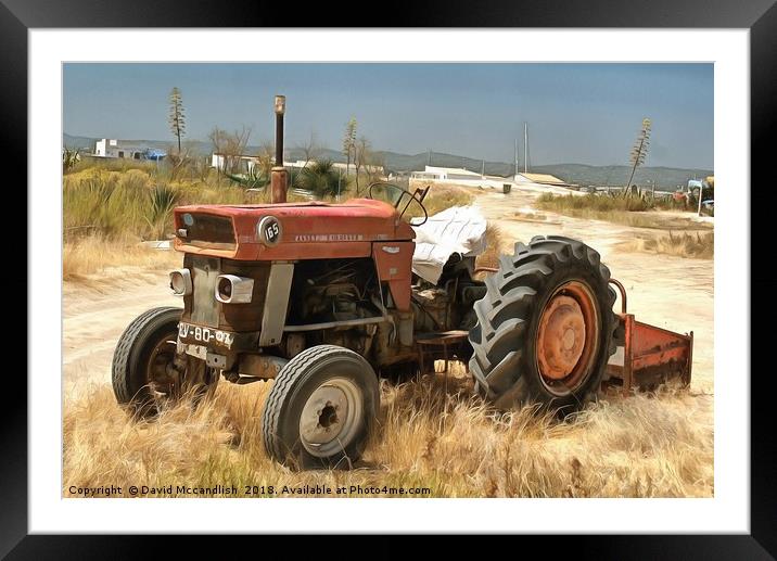 Massey Ferguson Tractor Framed Mounted Print by David Mccandlish