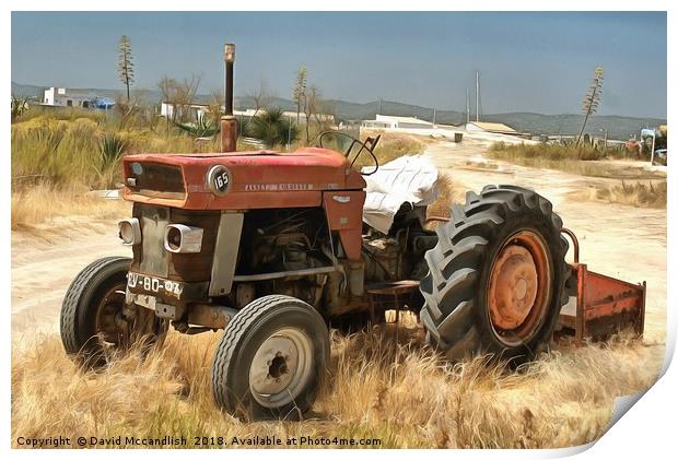 Massey Ferguson Tractor Print by David Mccandlish