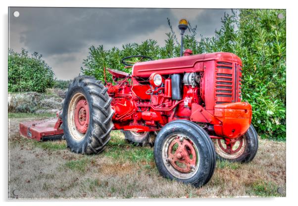 Pats Tractor Acrylic by Perry Johnson