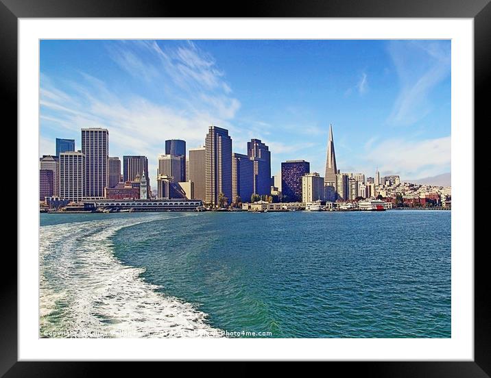 USA, California, San Francisco skyline from sea Framed Mounted Print by Luisa Vallon Fumi