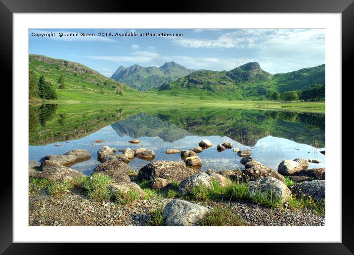 July at Blea Tarn Framed Mounted Print by Jamie Green