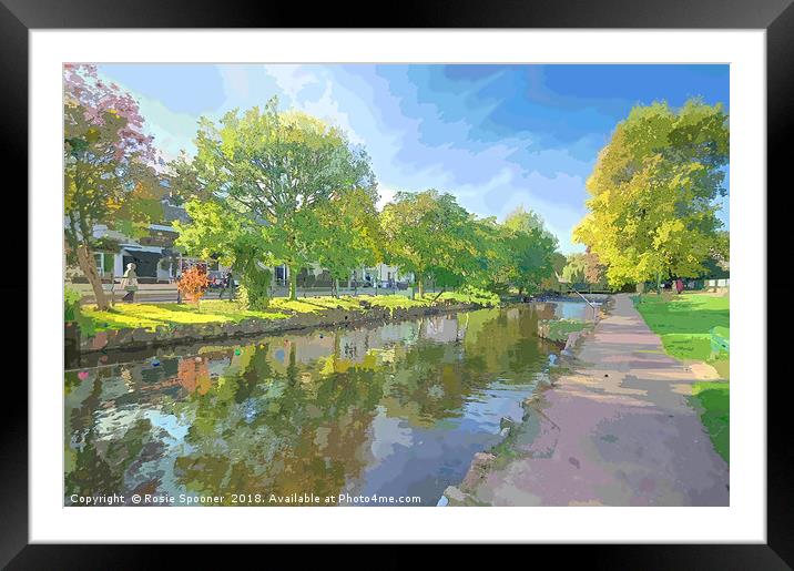 Colourful reflections at Dawlish Brook in Devon Framed Mounted Print by Rosie Spooner