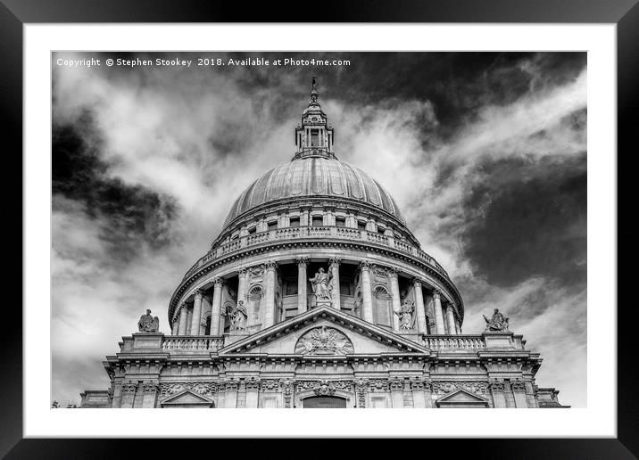 Rise - St. Paul's Dome #2 Framed Mounted Print by Stephen Stookey