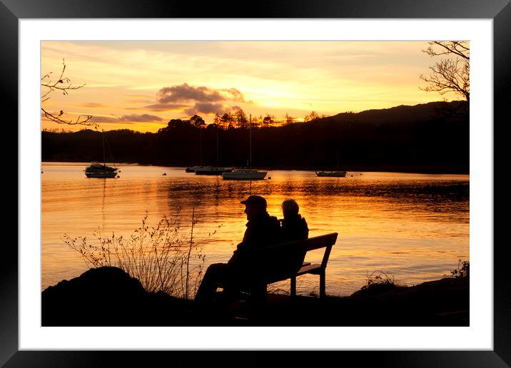 Ambleside Sunset Framed Mounted Print by michael paterson