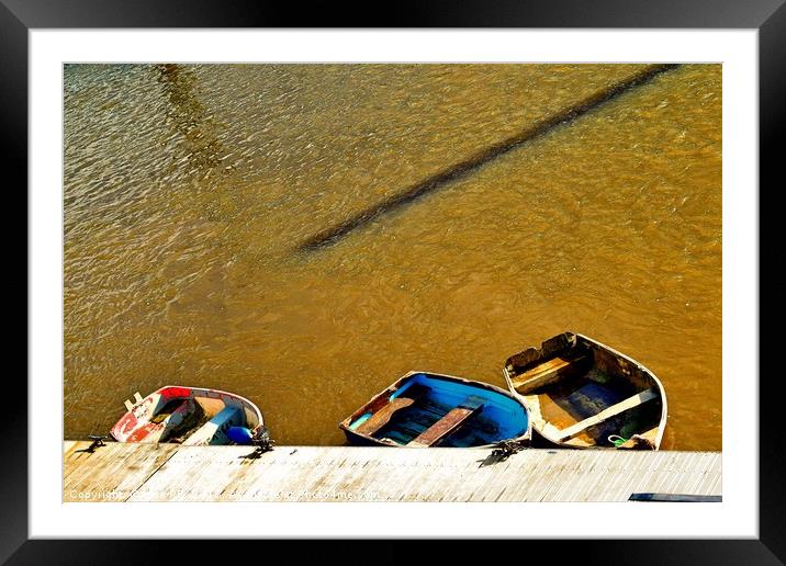 Empty Boats Framed Mounted Print by Lisa PB