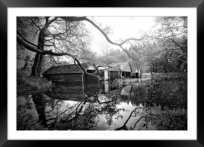 Boat sheds on Loch Ard Framed Mounted Print by JC studios LRPS ARPS