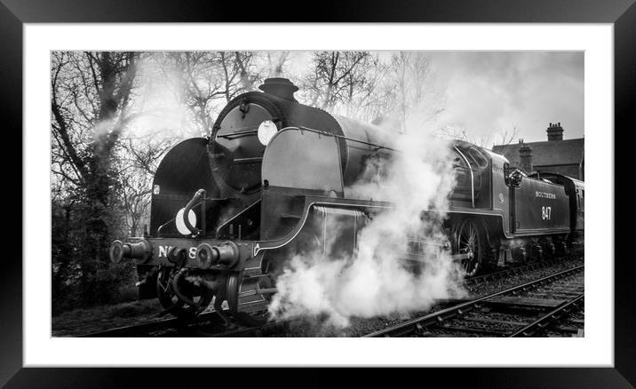 SR847 (B&W) Framed Mounted Print by Mike Lanning