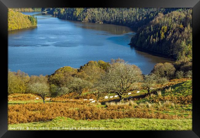 Part of Llyn Brianne Reservoir in Mid Wales Framed Print by Nick Jenkins