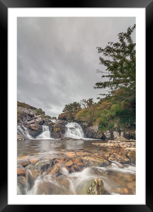 Waterfall on the River Lyd Framed Mounted Print by Images of Devon