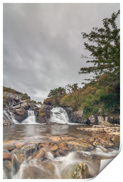 Waterfall on the River Lyd Print by Images of Devon