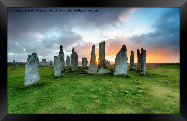 The Callanish Stones on the Isle of Lewis Framed Print by Helen Hotson