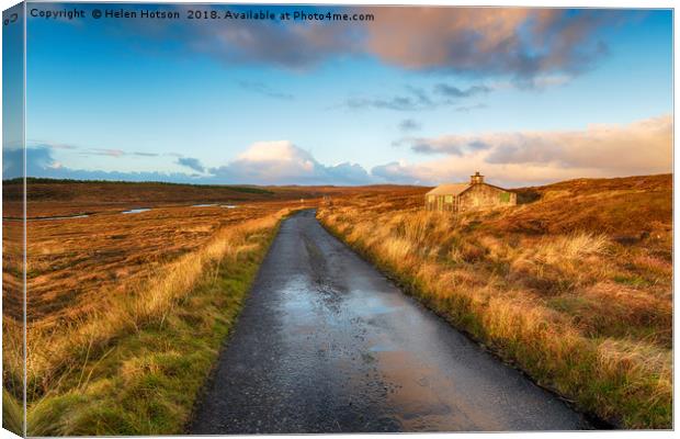 Road on the Isle of Lewis Canvas Print by Helen Hotson