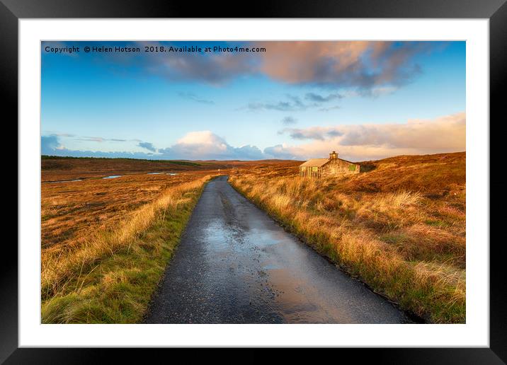 Road on the Isle of Lewis Framed Mounted Print by Helen Hotson