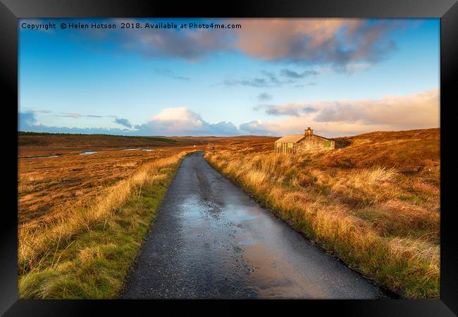 Road on the Isle of Lewis Framed Print by Helen Hotson