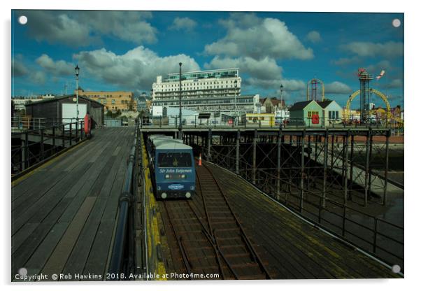 Southend Pier and funfair Acrylic by Rob Hawkins