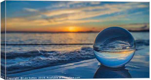 Sunset and Bubbles Canvas Print by Lee Sutton