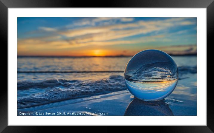 Sunset and Bubbles Framed Mounted Print by Lee Sutton