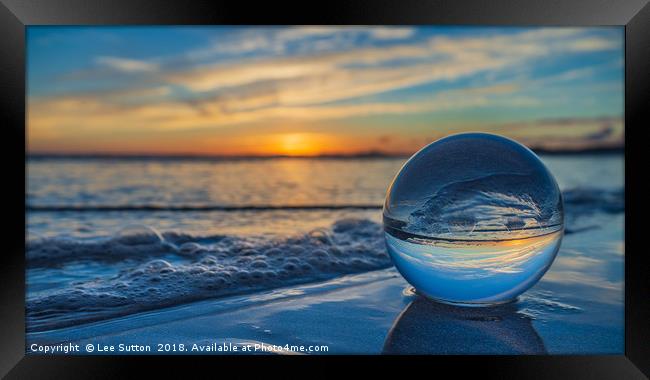 Sunset and Bubbles Framed Print by Lee Sutton