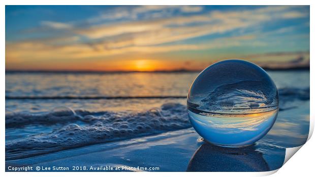 Sunset and Bubbles Print by Lee Sutton