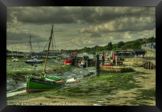 Boats at Leigh on sea  Framed Print by Rob Hawkins
