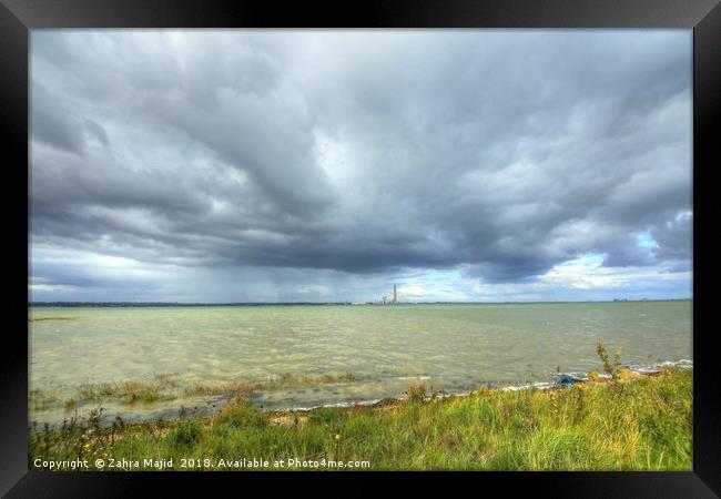 Natural Blue Sky Framed Print by Zahra Majid