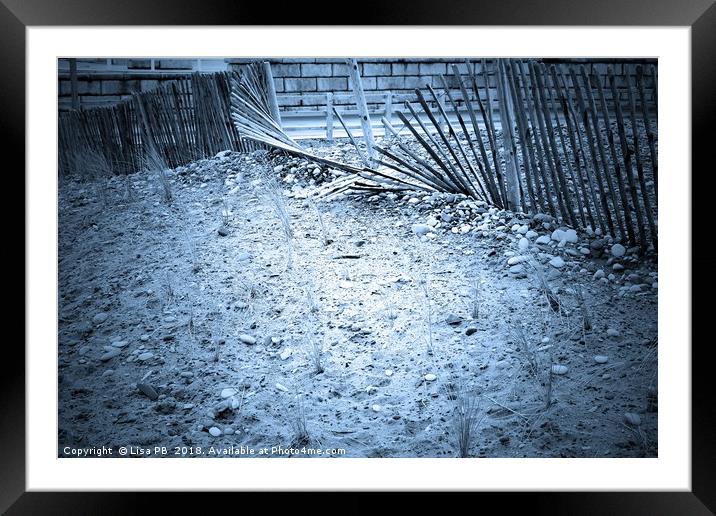 Spotlight On A Broken Fence Framed Mounted Print by Lisa PB