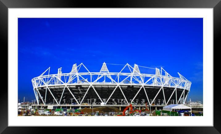 2012 Olympics stadium fractals Framed Mounted Print by David French
