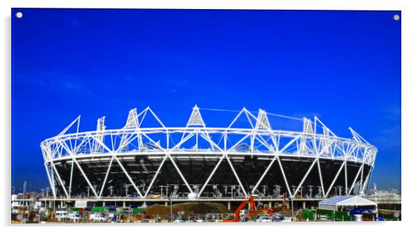 2012 Olympics stadium fractals Acrylic by David French