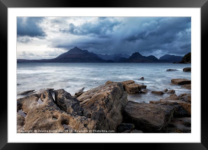 Storm over Cuillin mountains Framed Mounted Print by Jolanta Kostecka