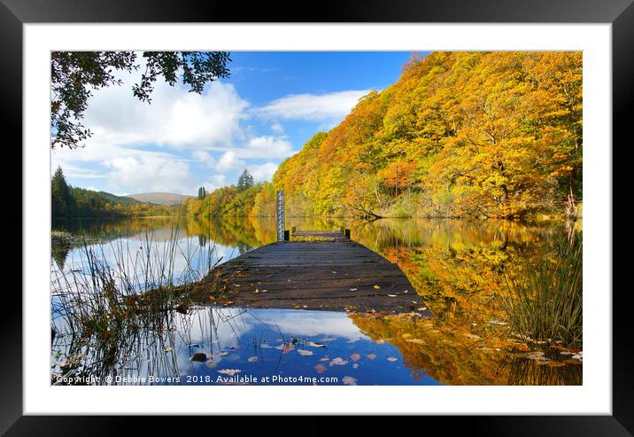 Autumn colours at the Jetty  Framed Mounted Print by Lady Debra Bowers L.R.P.S