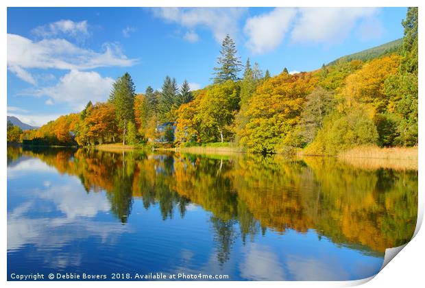 Loch Ard in Autumn Print by Lady Debra Bowers L.R.P.S