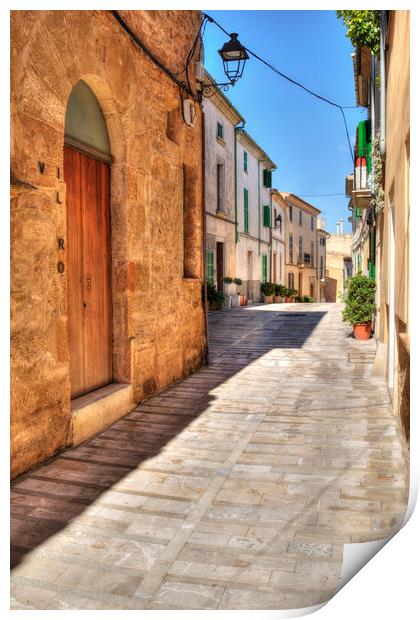 Alcudia old town Print by Perry Johnson