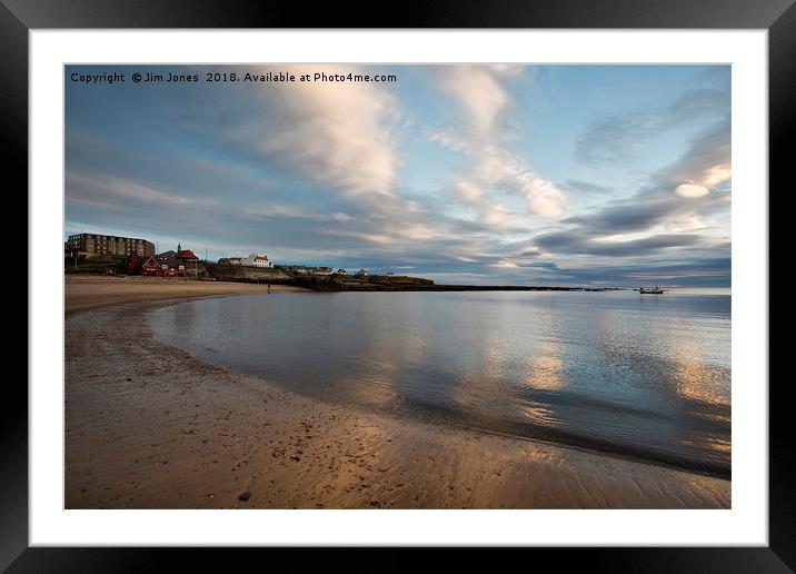 Cullercoats Bay Reflections Framed Mounted Print by Jim Jones