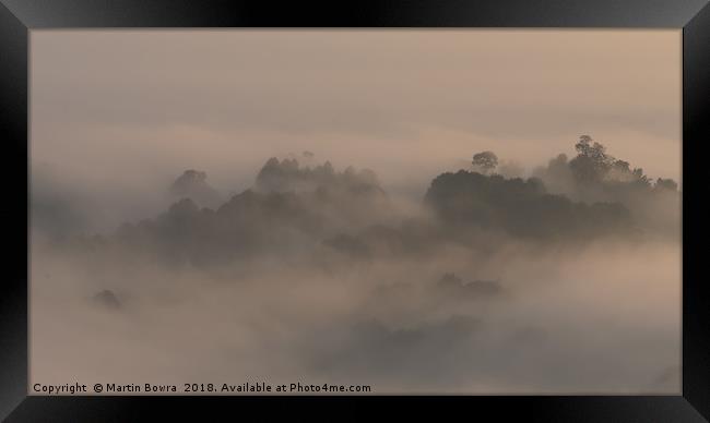 Abstract of early morning mist. Framed Print by Martin Bowra