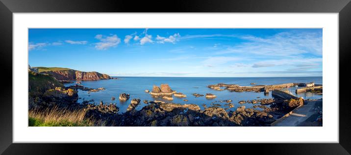 Panorama of St Abbs Coastline Framed Mounted Print by Tommy Dickson