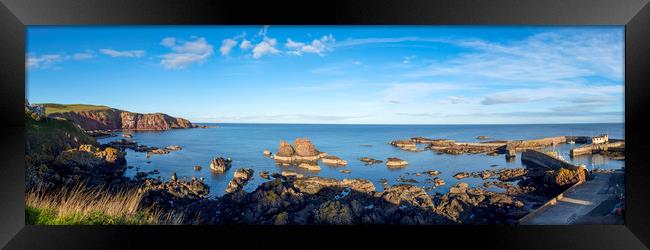 Panorama of St Abbs Coastline Framed Print by Tommy Dickson