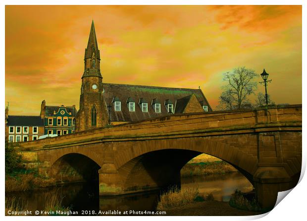 Telford Bridge At Morpeth Print by Kevin Maughan