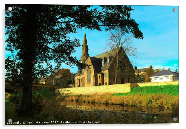 St Georges United Reformed Church In Morpeth Acrylic by Kevin Maughan