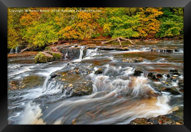 Autumn at Aysgarth Upper Falls,  Framed Print by Martyn Arnold