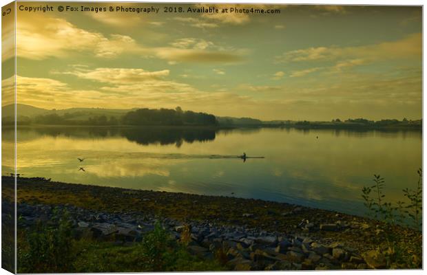Enthralling Hollingworth Lake Panorama Canvas Print by Derrick Fox Lomax