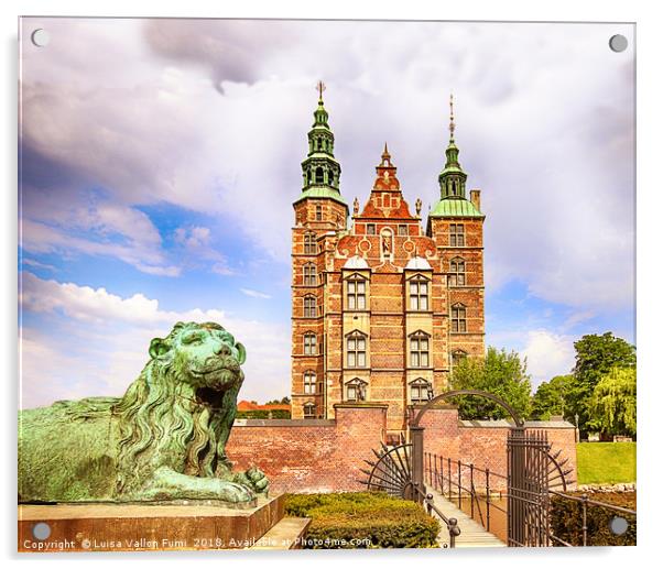 Copenhagen. Rosenborg castle Acrylic by Luisa Vallon Fumi